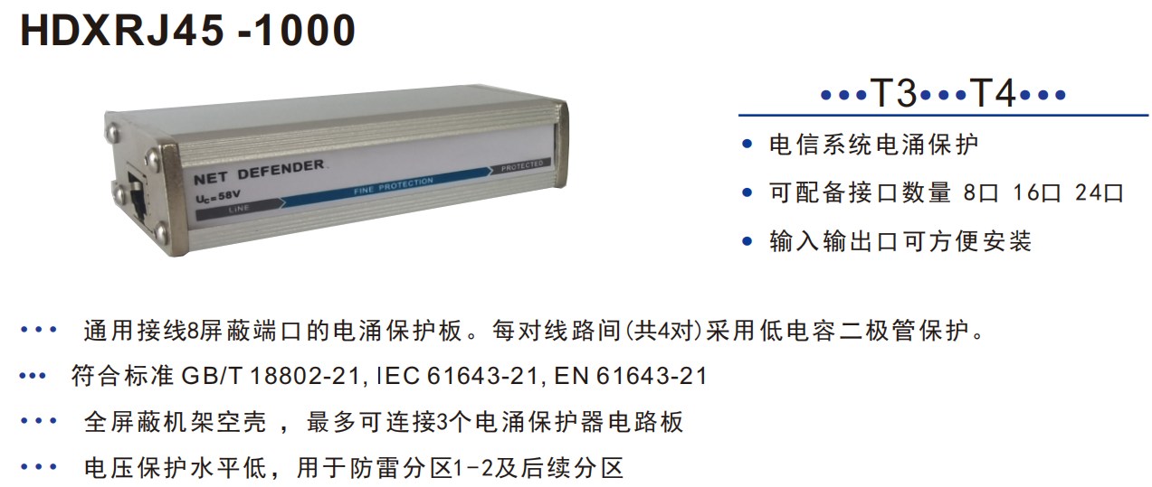 Signal Surge Protector HDXRJ45-1000