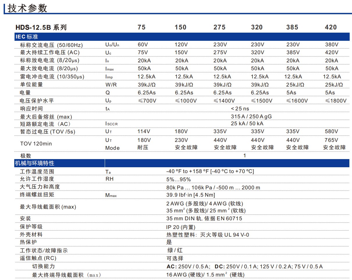 HDS-B12.5浪涌保护器